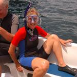chica equipo snorkel